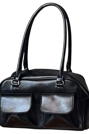 Cute Everyday Outfits, Outfit Inspo Casual Y2K Double Pocket Shoulder Bag