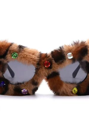 Cute Everyday Outfits, Outfit Inspo Casual Y2K Fuzzy Rhinestone Glasses