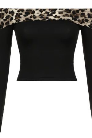 Cute Everyday Outfits, Outfit Inspo Casual Y2K Leopard Bardot Top & Shorts Set