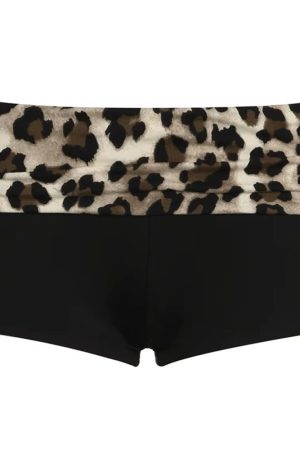 Cute Everyday Outfits, Outfit Inspo Casual Y2K Leopard Bardot Top & Shorts Set