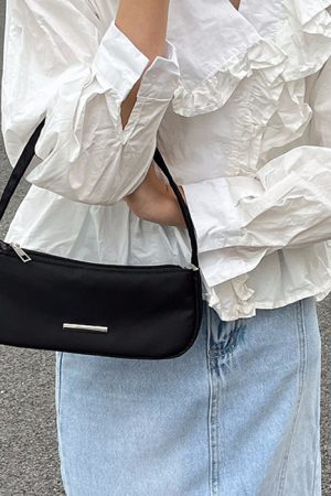 Cute Everyday Outfits, Outfit Inspo Casual Y2K Mini Baguette Purse