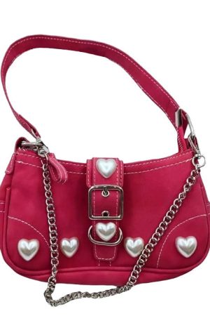 Cute Everyday Outfits, Outfit Inspo Casual Y2K Pearl Heart Bag