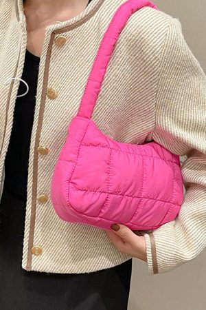 Cute Everyday Outfits, Outfit Inspo Casual Y2K Puffer Baguette Bag