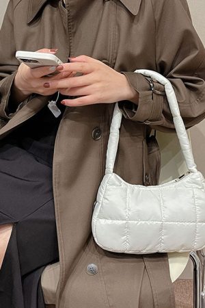 Cute Everyday Outfits, Outfit Inspo Casual Y2K Puffer Baguette Bag