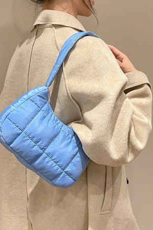 Cute Everyday Outfits, Outfit Inspo Casual Y2K Puffer Baguette Bag