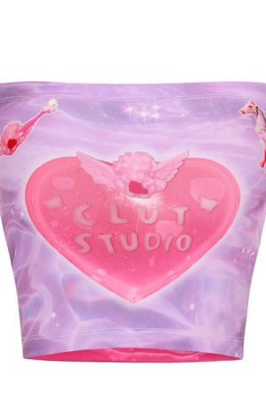 Cute Everyday Outfits, Outfit Inspo Casual Y2K Queen Cat Tube Top