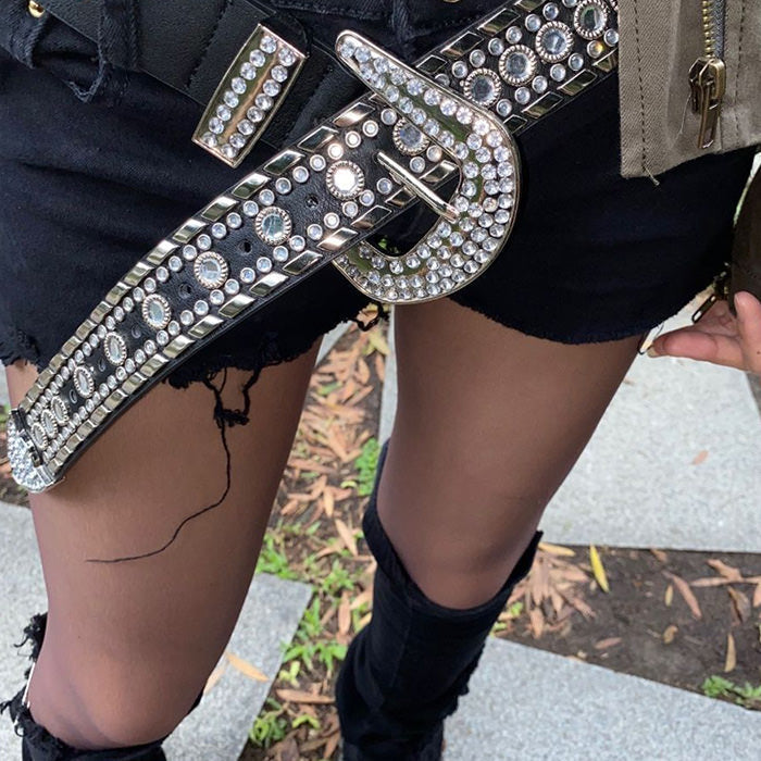 Cute Everyday Outfits, Outfit Inspo Casual Y2K Rhinestone Belt Cute Everyday Outfits, Outfit Inspo Casual Y2K Rhinestone Belt