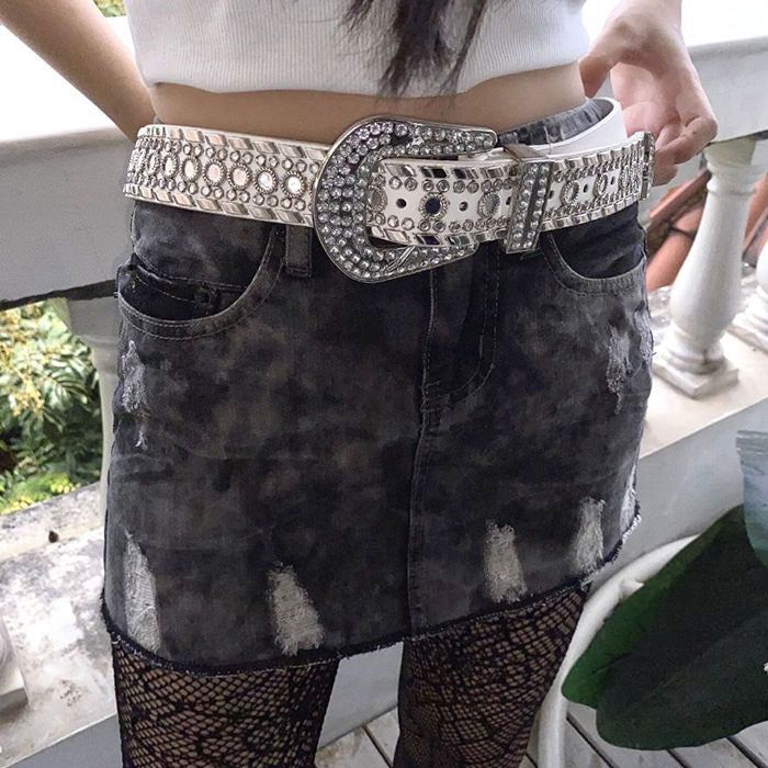Cute Everyday Outfits, Outfit Inspo Casual Y2K Rhinestone Belt Cute Everyday Outfits, Outfit Inspo Casual Y2K Rhinestone Belt