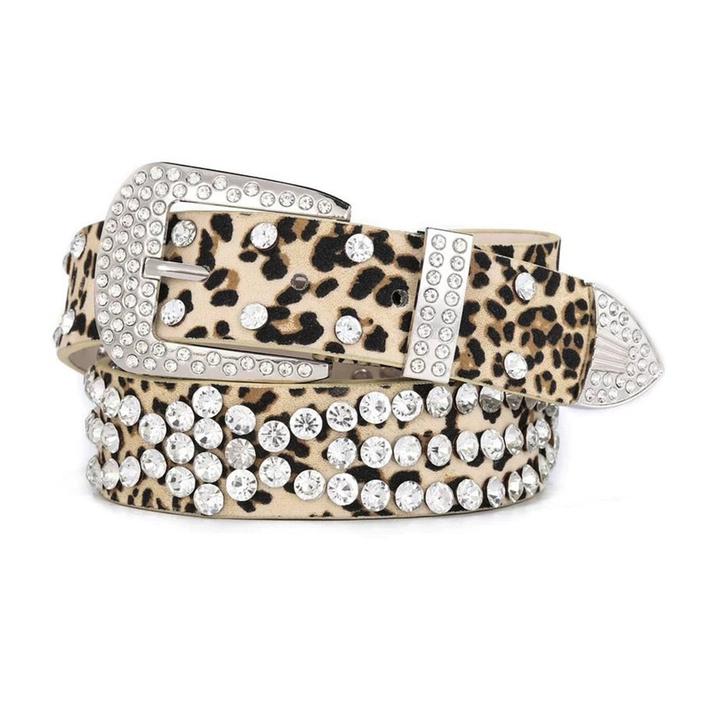 Cute Everyday Outfits, Outfit Inspo Casual Y2K Rhinestone Leopard Belt