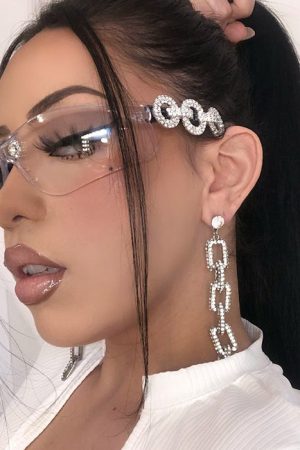 Cute Everyday Outfits, Outfit Inspo Casual Y2K Rhinestone Sunglasses