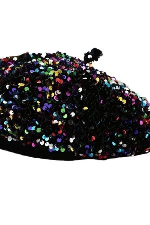 Cute Everyday Outfits, Outfit Inspo Casual Y2K Sequin Beret Hat