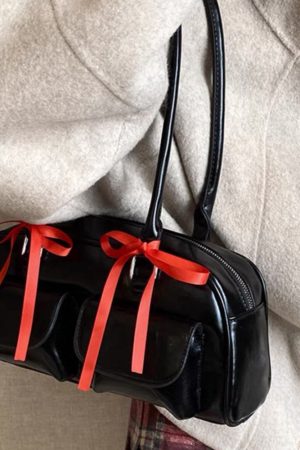 Cute Everyday Outfits, Outfit Inspo Casual Y2K Shoulder Bag With Bows