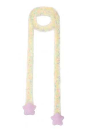 Cute Everyday Outfits, Outfit Inspo Casual Y2K Star Fairy Fuzzy Scarf