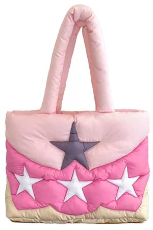 Cute Everyday Outfits, Outfit Inspo Casual Y2K Star Puffer Handbag