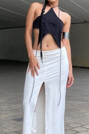 Cute Everyday Outfits, Outfit Inspo Casual Y2K Star-Shaped Backless Top