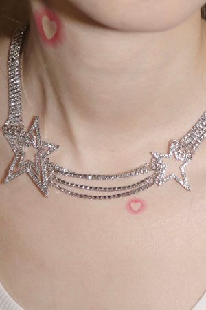 Cute Everyday Outfits, Outfit Inspo Casual Y2K Style Crystal Star Necklace