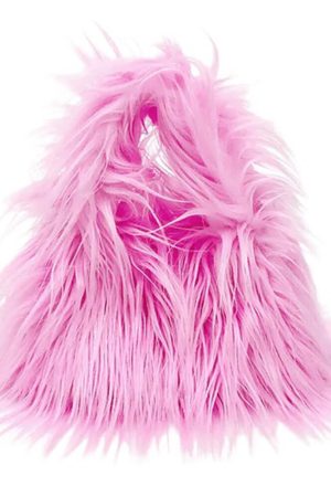 Cute Everyday Outfits, Outfit Inspo Casual Y2K Style Fuzzy Mini Bag