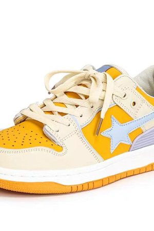 Cute Everyday Outfits, Outfit Inspo Casual Yellow Star Aesthetic Sneakers