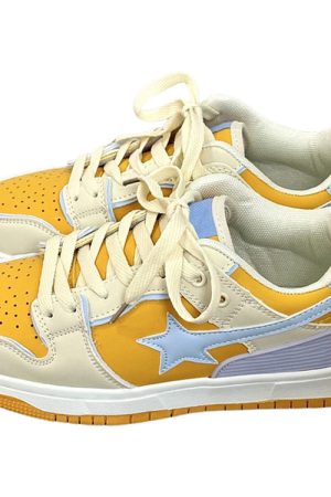 Cute Everyday Outfits, Outfit Inspo Casual Yellow Star Aesthetic Sneakers