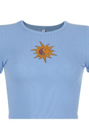 Cute Everyday Outfits, Outfit Inspo Casual Ying Yang Ribbed Tee