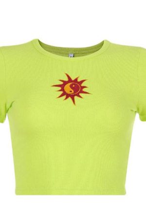 Cute Everyday Outfits, Outfit Inspo Casual Ying Yang Ribbed Tee