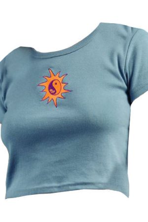 Cute Everyday Outfits, Outfit Inspo Casual Ying Yang Ribbed Tee