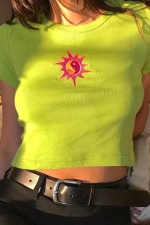 Cute Everyday Outfits, Outfit Inspo Casual Ying Yang Ribbed Tee