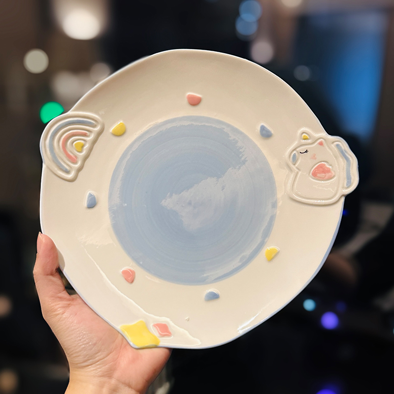 Cute Hand-Painted Cartoon Unicorn Ceramic Bowl with Underglaze, 5-Inch Ice Cream Bowl and Dessert Spoon, Perfect for Kids' Parties Cute Hand-Painted Cartoon Unicorn Ceramic Bowl with Underglaze, 5-Inch Ice Cream Bowl and Dessert Spoon, Perfect for Kids' Parties