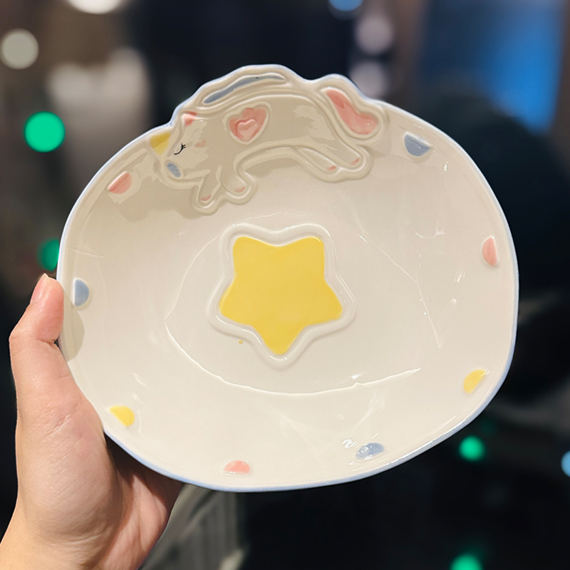 Cute Hand-Painted Cartoon Unicorn Ceramic Bowl with Underglaze, 5-Inch Ice Cream Bowl and Dessert Spoon, Perfect for Kids' Parties Cute Hand-Painted Cartoon Unicorn Ceramic Bowl with Underglaze, 5-Inch Ice Cream Bowl and Dessert Spoon, Perfect for Kids' Parties