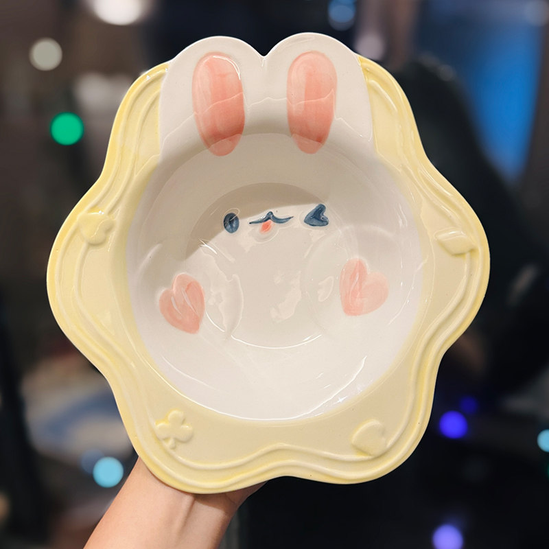 Cute Hand-Painted Cartoon Unicorn Ceramic Bowl with Underglaze, 5-Inch Ice Cream Bowl and Dessert Spoon, Perfect for Kids' Parties Cute Hand-Painted Cartoon Unicorn Ceramic Bowl with Underglaze, 5-Inch Ice Cream Bowl and Dessert Spoon, Perfect for Kids' Parties