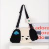 Cute Plush Dog Crossbody Bag for Girls - Large Capacity, Autumn Style, Single Shoulder, Two-Dimensional Design