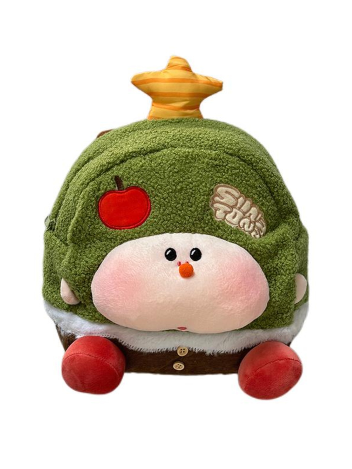 Cute Soft Cartoon Plush Backpack for Women, Lightweight Commuter Travel Book Bag, Niche Wish Tree Design Cute Soft Cartoon Plush Backpack for Women, Lightweight Commuter Travel Book Bag, Niche Wish Tree Design