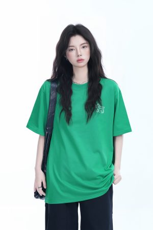 Cute White Oversized Short Sleeve T-Shirt for Women with Sheep Graphic - Summer Y2K Style, Casual Loose Fit