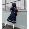 Dark Blue Japanese Style Long Sleeve JK Uniform Set for Women - Pudding Bear Pudding Bear Inspired Spring Fashion