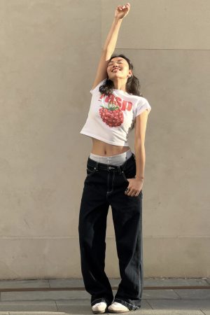 Deep Roast Black Blue Lazy Workwear Jeans - Casual 90s Style Chillin' Denim for Effortless Everyday Look