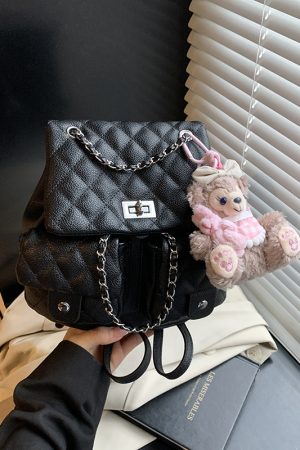 Diamond-Pattern Chain Mini Backpack for Women - Trendy 2025 Chanel-Style Versatile High-End Small Bag