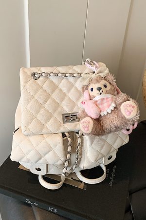Diamond-Pattern Chain Mini Backpack for Women - Trendy 2025 Chanel-Style Versatile High-End Small Bag