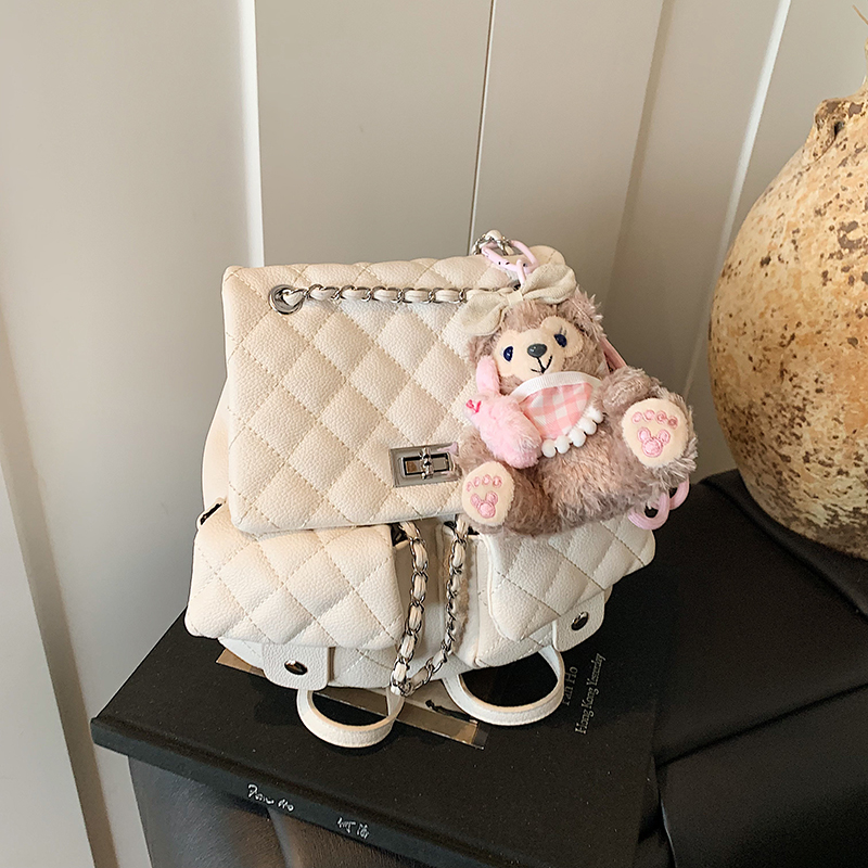 Diamond-Pattern Chain Mini Backpack for Women - Trendy 2025 Chanel-Style Versatile High-End Small Bag Diamond-Pattern Chain Mini Backpack for Women - Trendy 2025 Chanel-Style Versatile High-End Small Bag