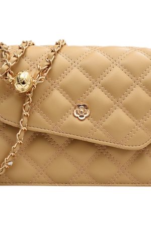 Diamond-Patterned Shoulder Bag for Women - Sweet Fashionable Underarm Crossbody Chain Bag, Elegant Style for Any Occasion