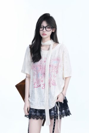 Distressed Butterfly Short-Sleeve T-Shirt with Sit and Eat Until the Mountains are Empty Graphic â€“ Trendy American Style, Casual Fit