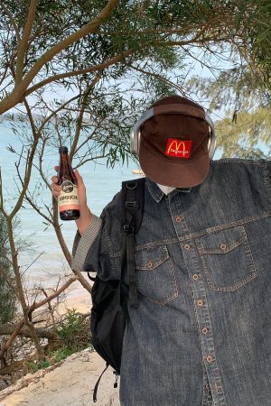 Distressed Denim Short Sleeve Shirt for Men and Women - Vintage Washed Loose Summer Top - Trendy 90s Style