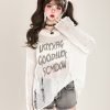Distressed Hollow-Out Knitted Shirt for Women - American Style Loose Long Sleeve Sun Protection Cover-Up, Summer Lazy Trend