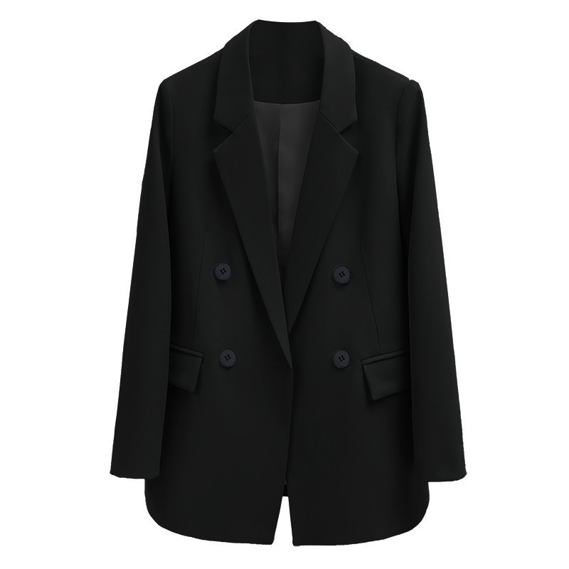 Elegant Black Suit Jacket for Women - Slim-Fit, Versatile Design for Autumn 2025, Perfect for Petite Sizes Elegant Black Suit Jacket for Women - Slim-Fit, Versatile Design for Autumn 2025, Perfect for Petite Sizes