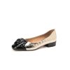 Elegant Camellia Flats for Women - Soft French Square-Toed Slip-On Shoes, Vintage-Inspired Grandma Style, Perfect for Everyday Wear