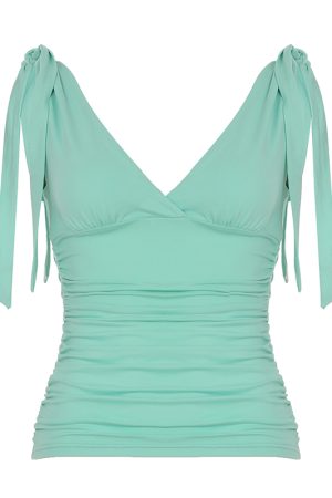 Elegant Charm Purple Low-Cut Pleated Vest for Women - Retro Waist-Defining Bust Tie French Style Top