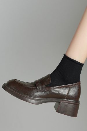 Elegant French-Style Mary Jane Loafers for Women - Versatile Comfortable Single Shoes