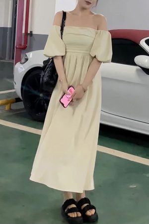 Elegant French-Style One-Shoulder Plus Size Dress for Summer - Flattering for Curvy Figures, Hides Belly, Cinches Waist