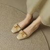 Elegant French Vintage 2cm Genuine Leather Flat Shoes with Bow - Timeless Chic Style for Effortless Elegance
