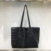 Elegant Hollow Carved Tote Bag - High-End Large Capacity Handbag with Detachable Pouch for Spring/Summer Fashion