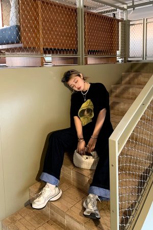 Elegant Round Neck Short Sleeve Dog Print T-Shirt for Women - Versatile Spring/Summer Fashion Top, Perfect for Casual 90s Y2K Style